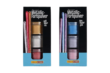 Metallic Farbpulver 3er Set - verschiedene Farben