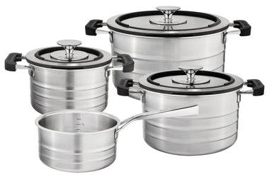 Sallys Edelstahlkochtopfset "La Cucina" 9-Teilig