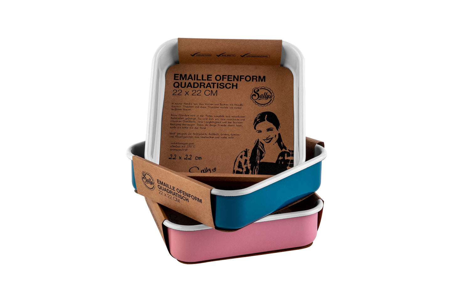 Sallys Emaille Ofenform - quadratisch